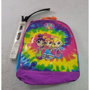 Vintage Lisa Frank 3 Girl Friends Groovy Tie Dye Backpack AS IS 90s Y2K